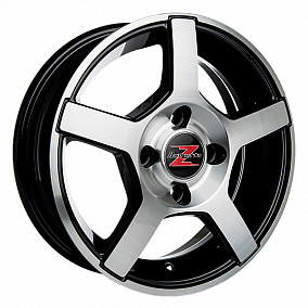 Barzetta Carrello Black Polished 5.5x14 4x100 30