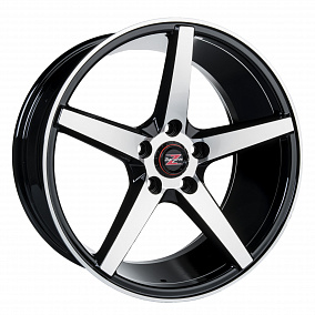 Barzetta Capitano Black Polished 8x17 5x112 35